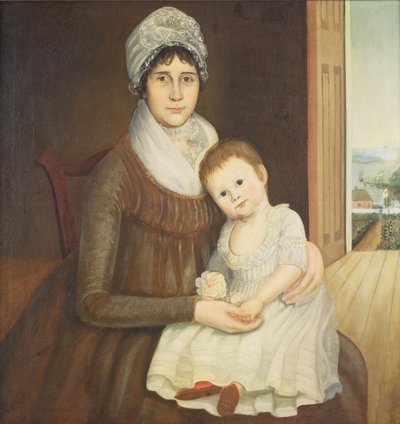 Mrs. Daniel Truman und Kind, um 1798-1810 von Reuben Moulthrop